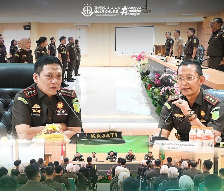 Kajati Jabar Kunjungan Kerja ke Kejari Subang Tekankan Profesionalisme dan Integritas Penegakan Hukum