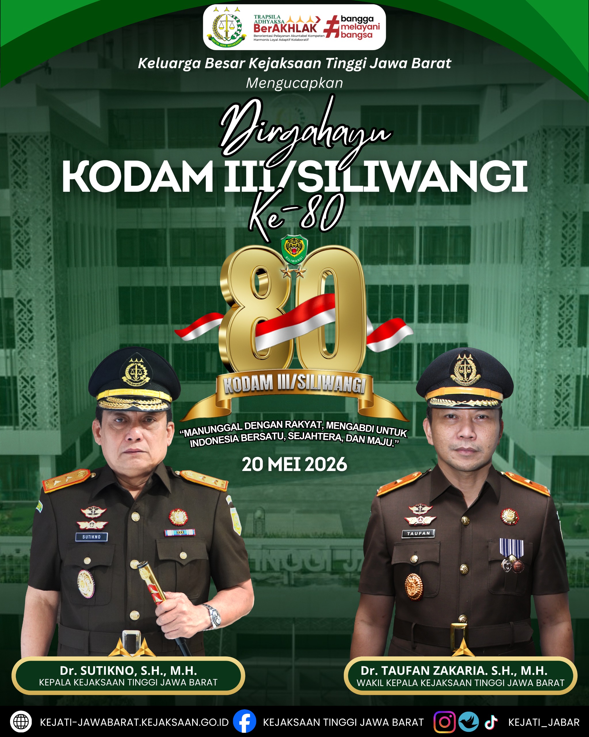 Dirgahayu ke-80 Kodam IIISiliwangi