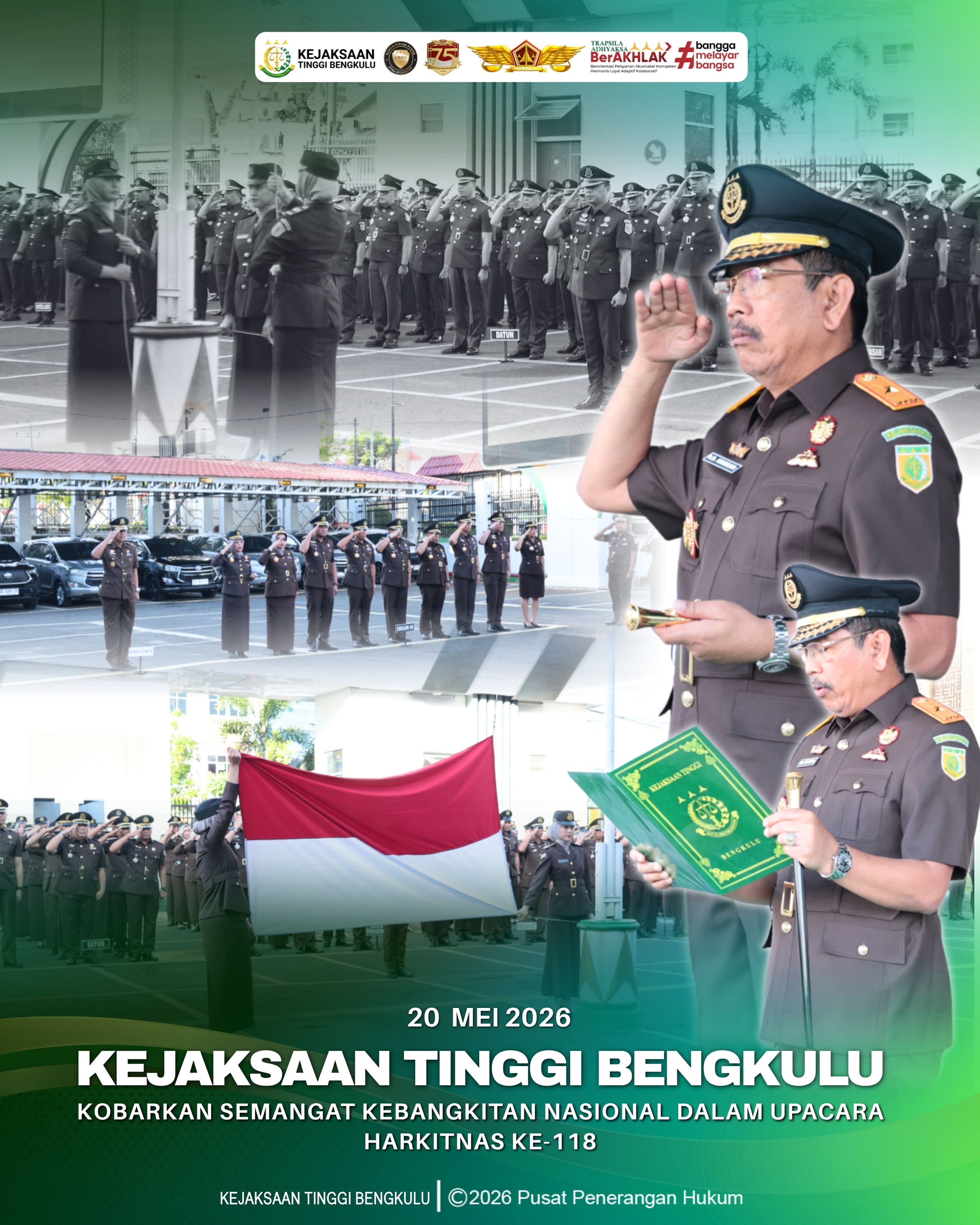 Kejaksaan Tinggi Bengkulu Kobarkan Semangat Kebangkitan Nasional dalam Upacara Harkitnas ke-118