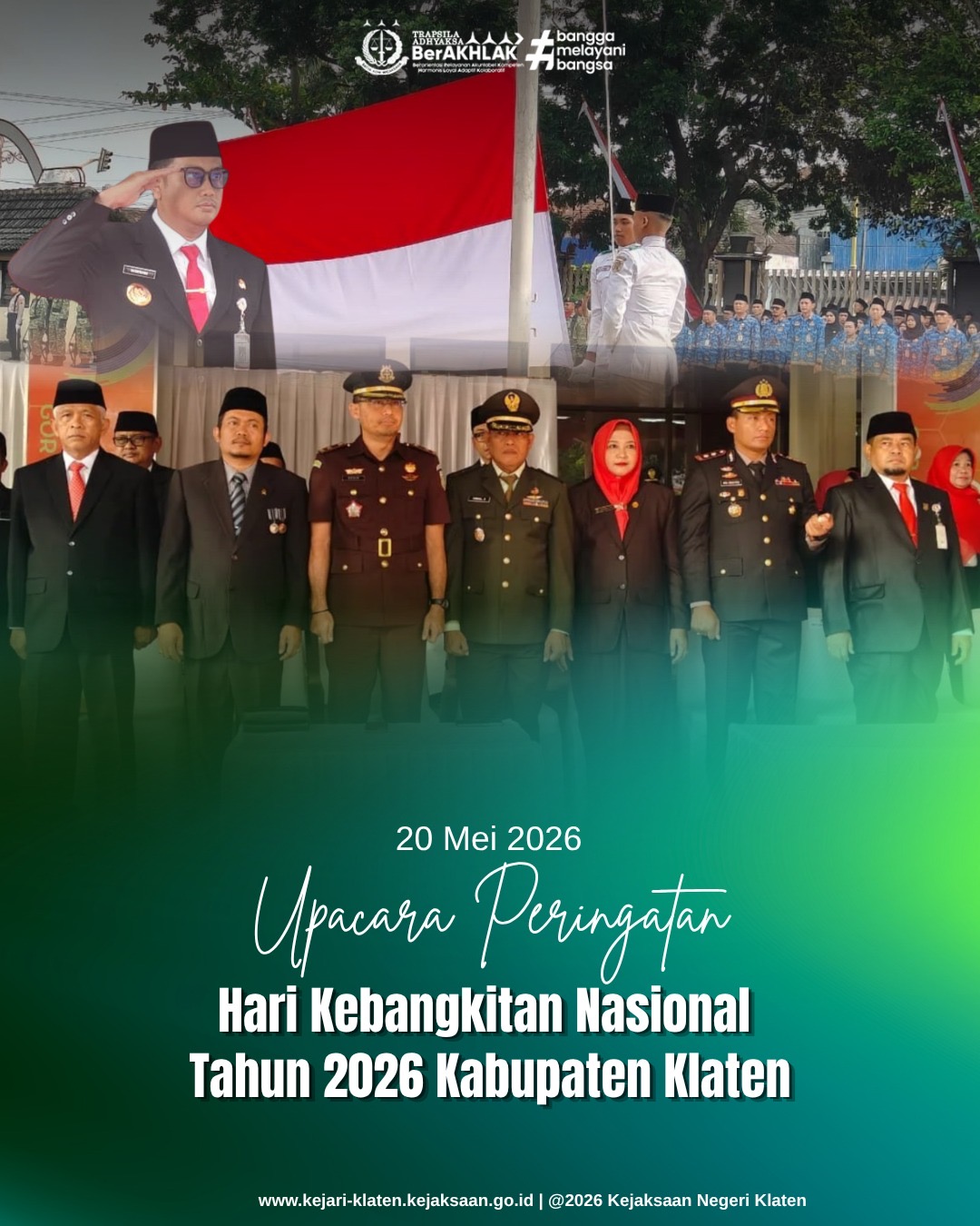 Upacara Hari Kebangkitan Nasional Kab Klaten tahun 2026 dengan Tema  Jaga Tunas Bangsa Demi Kedaulatan Negara