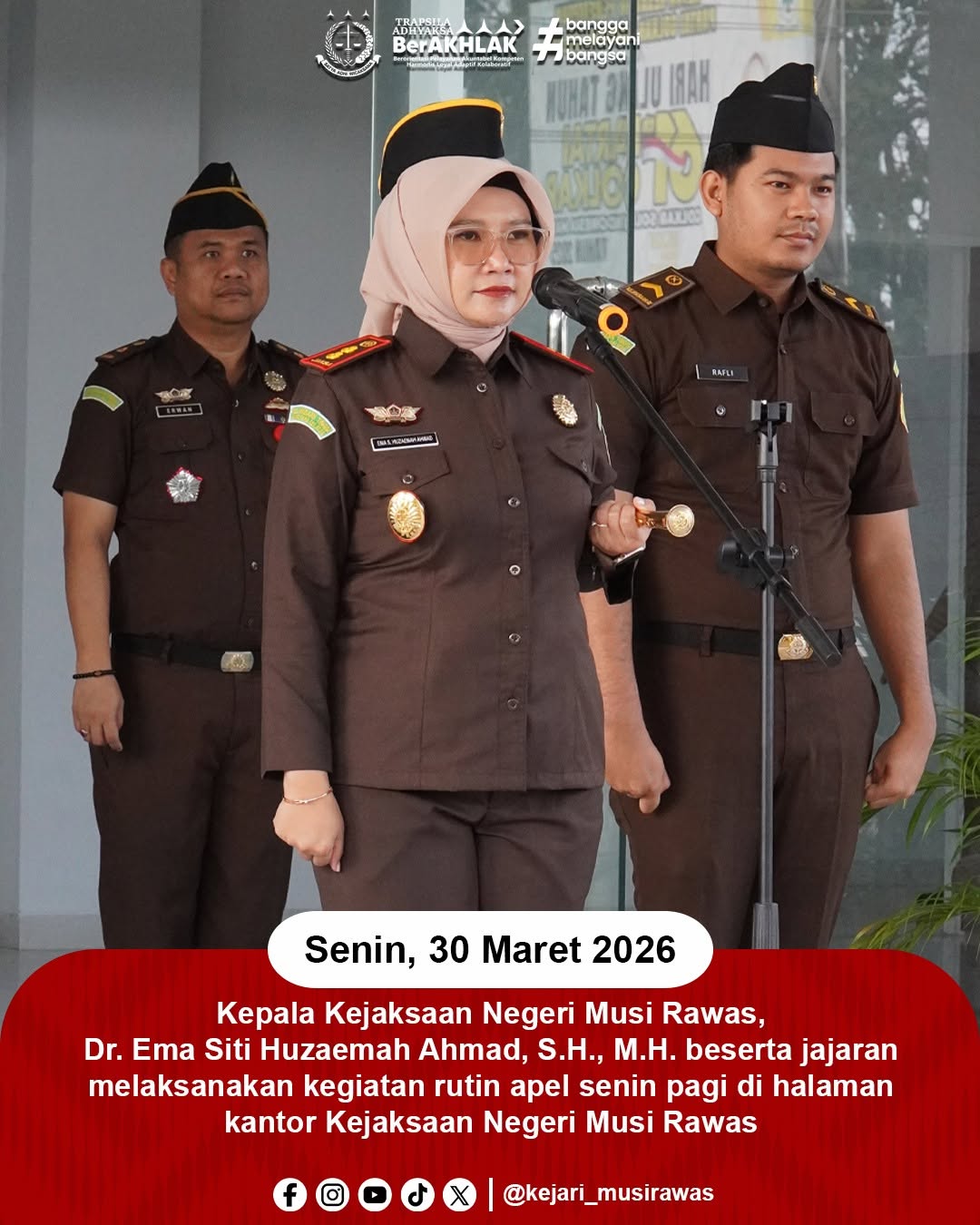 Kajari Musi Rawas beserta Jajaran Laksanakan Kegiatan Rutin Apel Senin Pagi