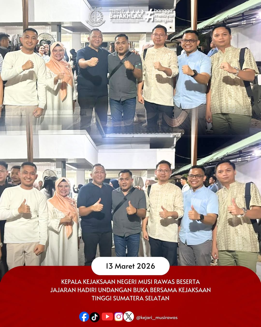 Pererat Tali Silaturahmi di Bulan Suci Kajari Musi Rawas dan Jajaran Hadiri Buka Puasa Bersama di Kejati Sumsel