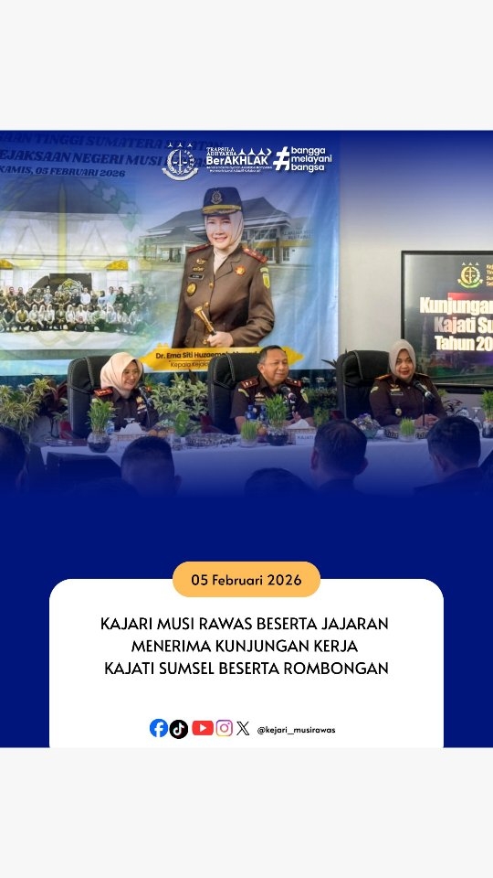Jajaran Kejari Musi Rawas Terima Kunjungan Kerja dan Pengarahan Langsung dari Kajati Sumsel