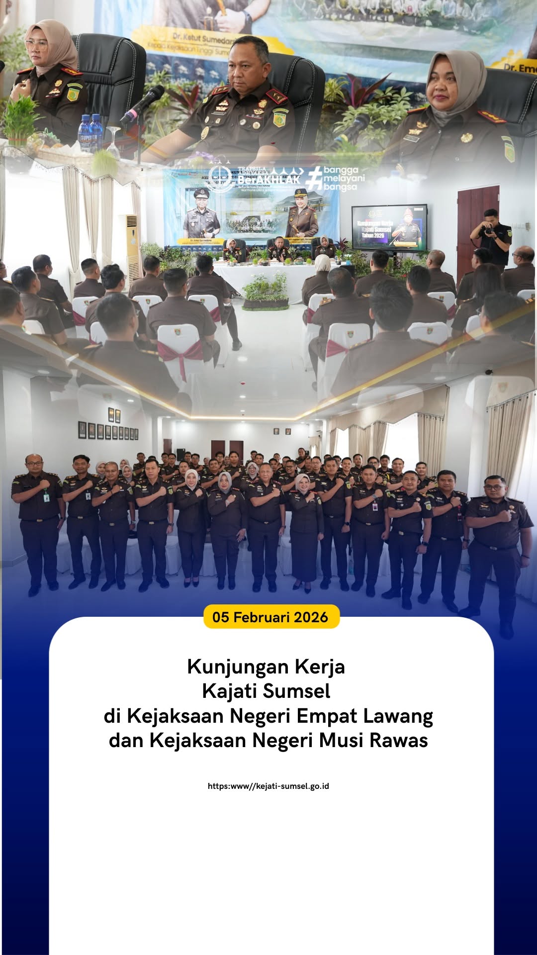 Tingkatkan Kualitas Pelayanan dan Sarpras Kajati Sumsel Laksanakan Kunjungan Kerja di Kejari Empat Lawang dan Kejari Musi Rawas