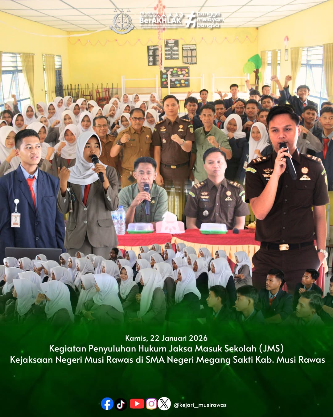 Wujud Langkah Edukatif Subseksi Intelijen Kejari Musi Rawas Berikan Penyuluhan Hukum bagi Siswa SMA