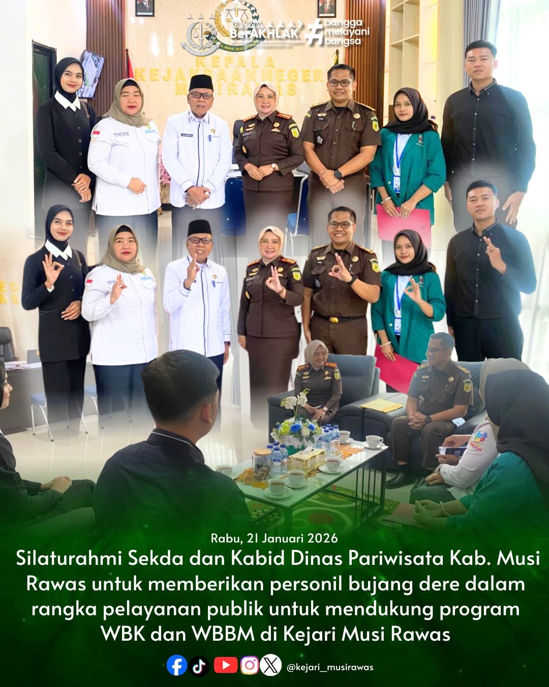 Guna Optimalkan Pelayanan Publik Kejari Musi Rawas Gandeng Bujang Dere Lewat Sinergi Bersama Pemkab