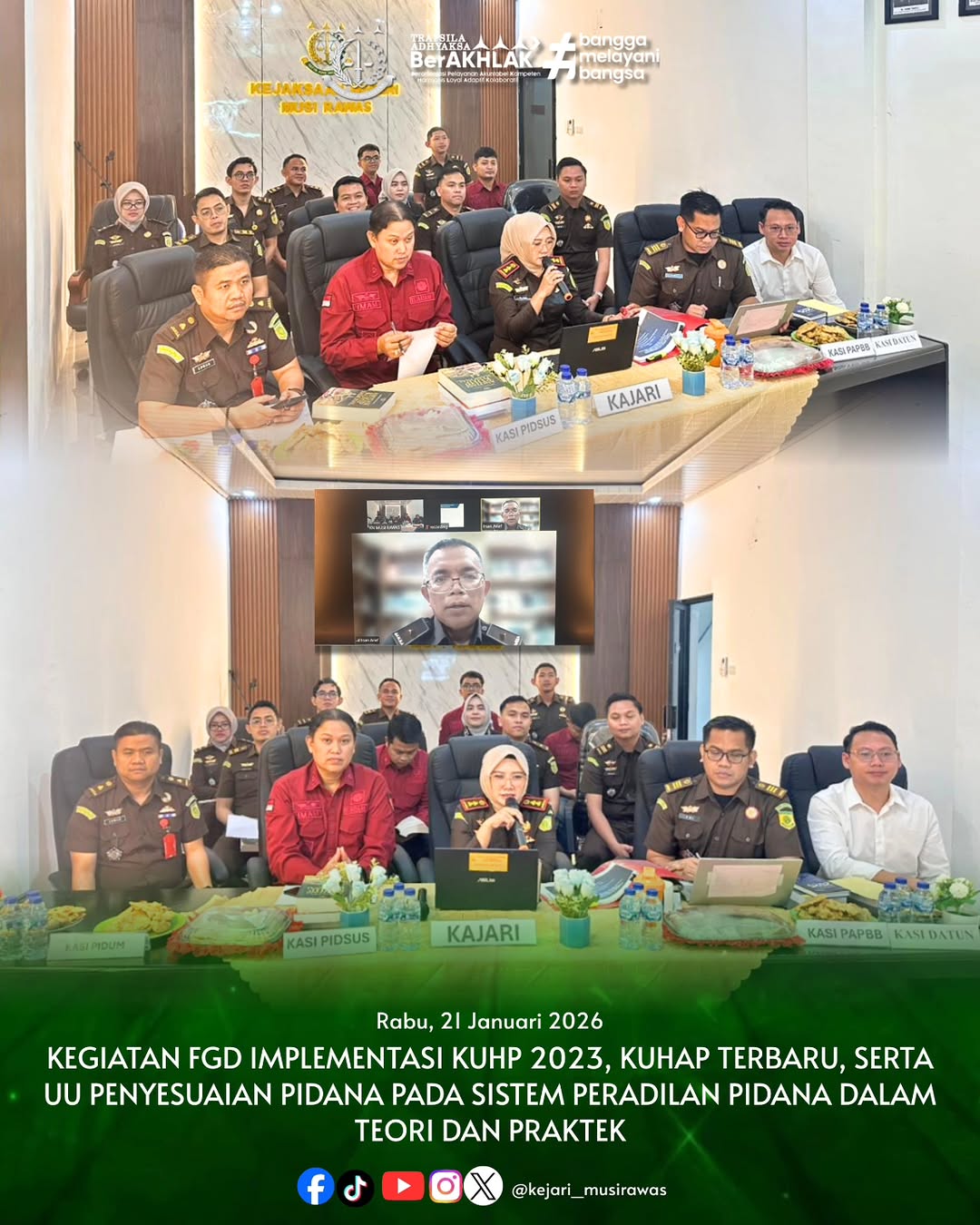 Tingkatkan Kapasitas Jajaran Kejari Musi Rawas Laksanakan FGD Rujukan Formil dan Materil Pidana Terbaru