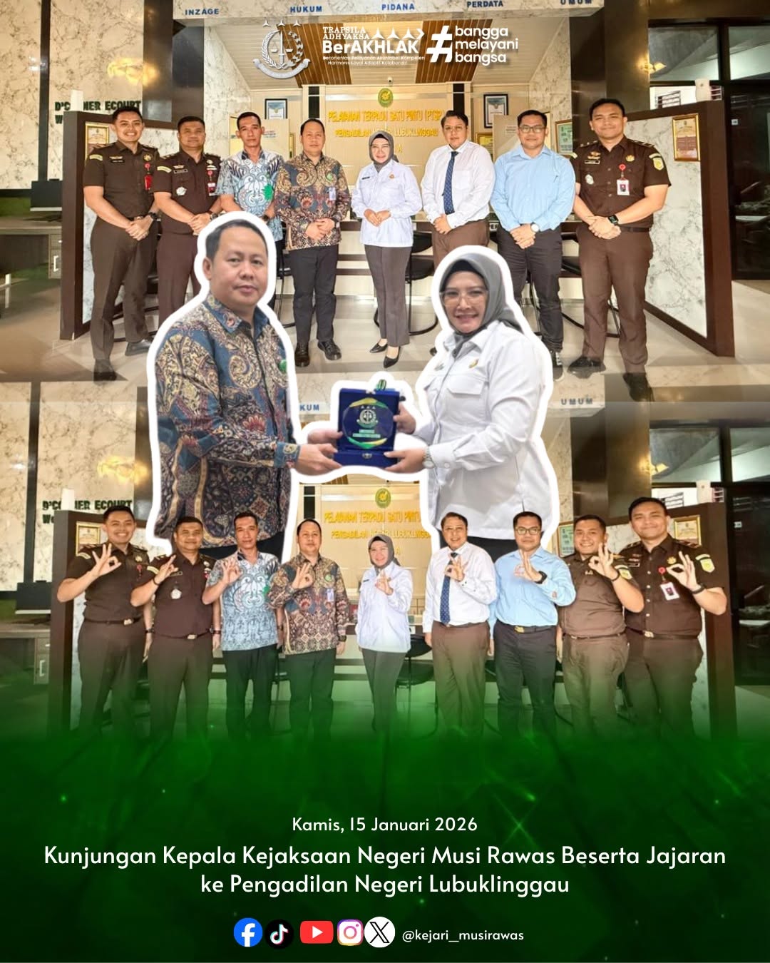 Perkuat Sinergi Antar Penegak Hukum Kajari Musi Rawas Laksanakan Silaturahmi ke Pengadilan Negeri Lubuklinggau