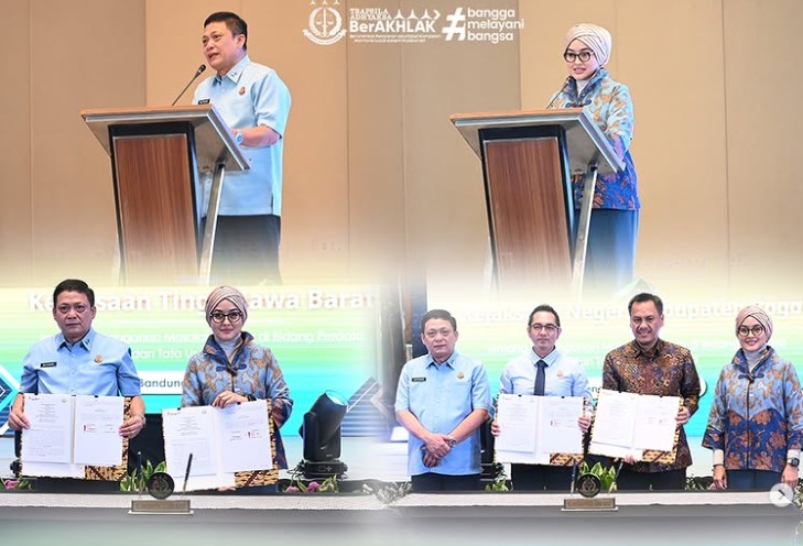 Perkuat Sinergi Kelembagaan Kejati Jabar dengan PT Antam Persero) Tbk Melaksanakan Penandatanganan Perjanjian Kerja Sama Tentang Penanganan Masalah Hukum di Bidang Perdata dan Tata Usaha Negara