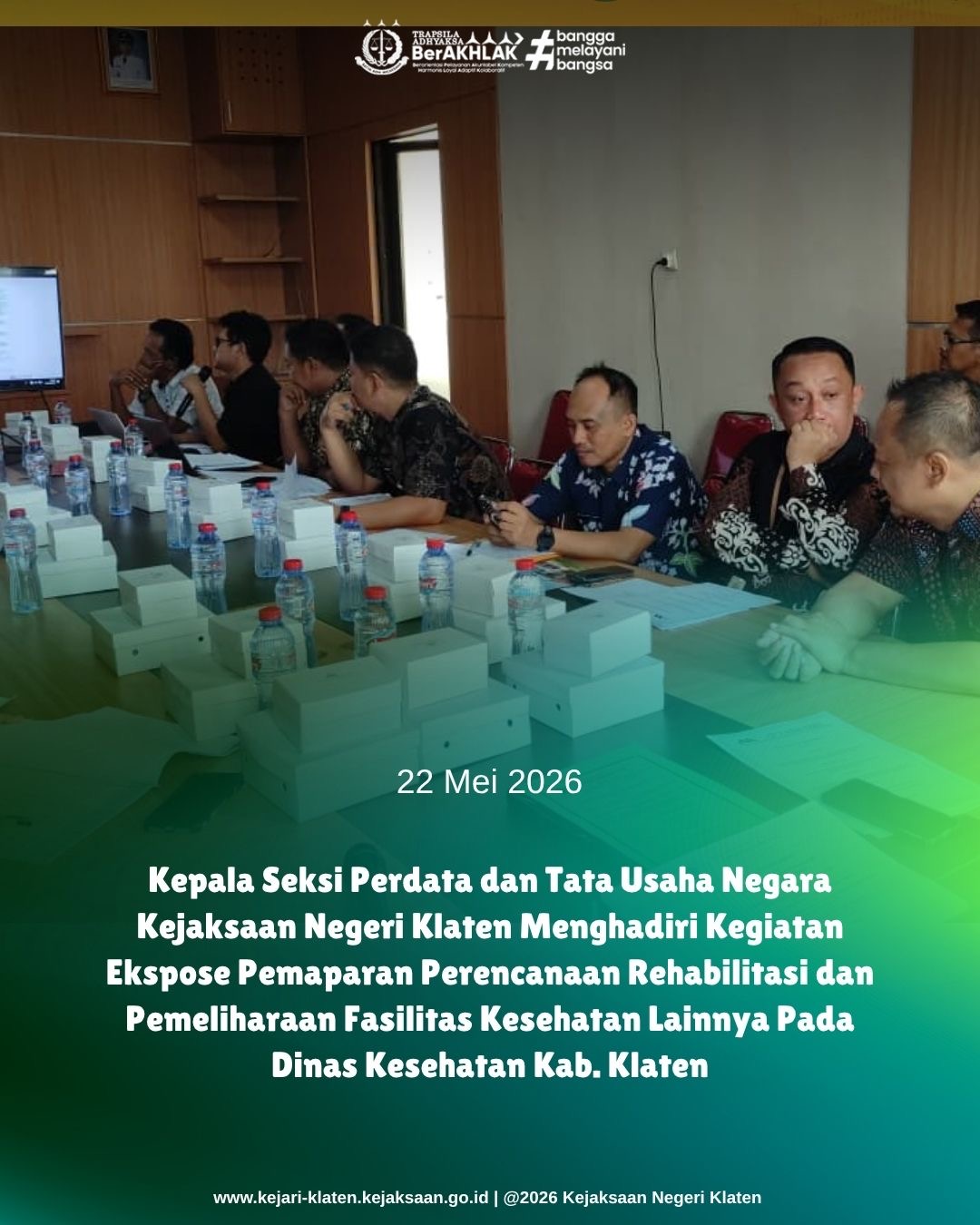 Ekspose Pemaparan Perencanaan Rehabilitasi dan Pemelihaharaan Fasilitas Kesehatan Lainnya pada Dinas Kesehatan Kabupaten Klaten