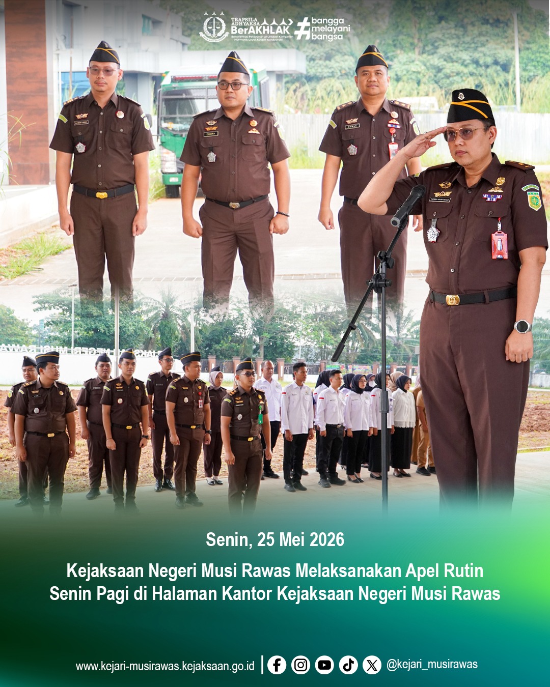 Kasi Pidsus Imam Murtadlo Pimpin Apel Pagi Rutin Jajaran Kejari Musi Rawas