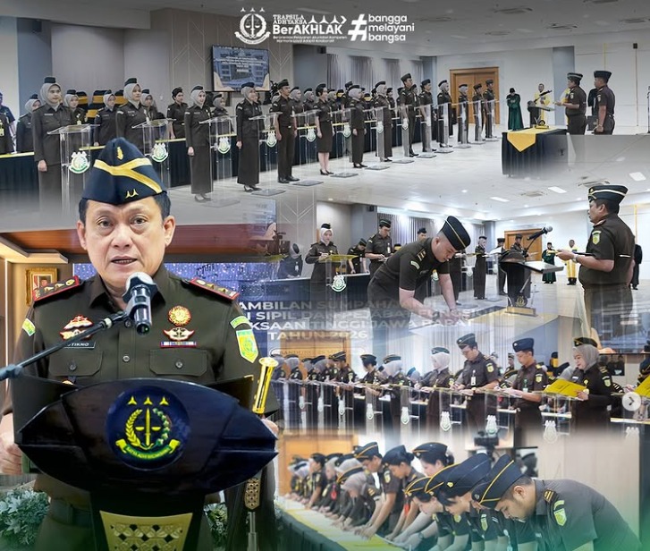 Wujud Penguatan SDM Adhyaksa Kajati Jabar Lantik Calon Pegawai Negeri Sipil Pada Kejaksaan Tinggi Jawa Barat Tahun 2026