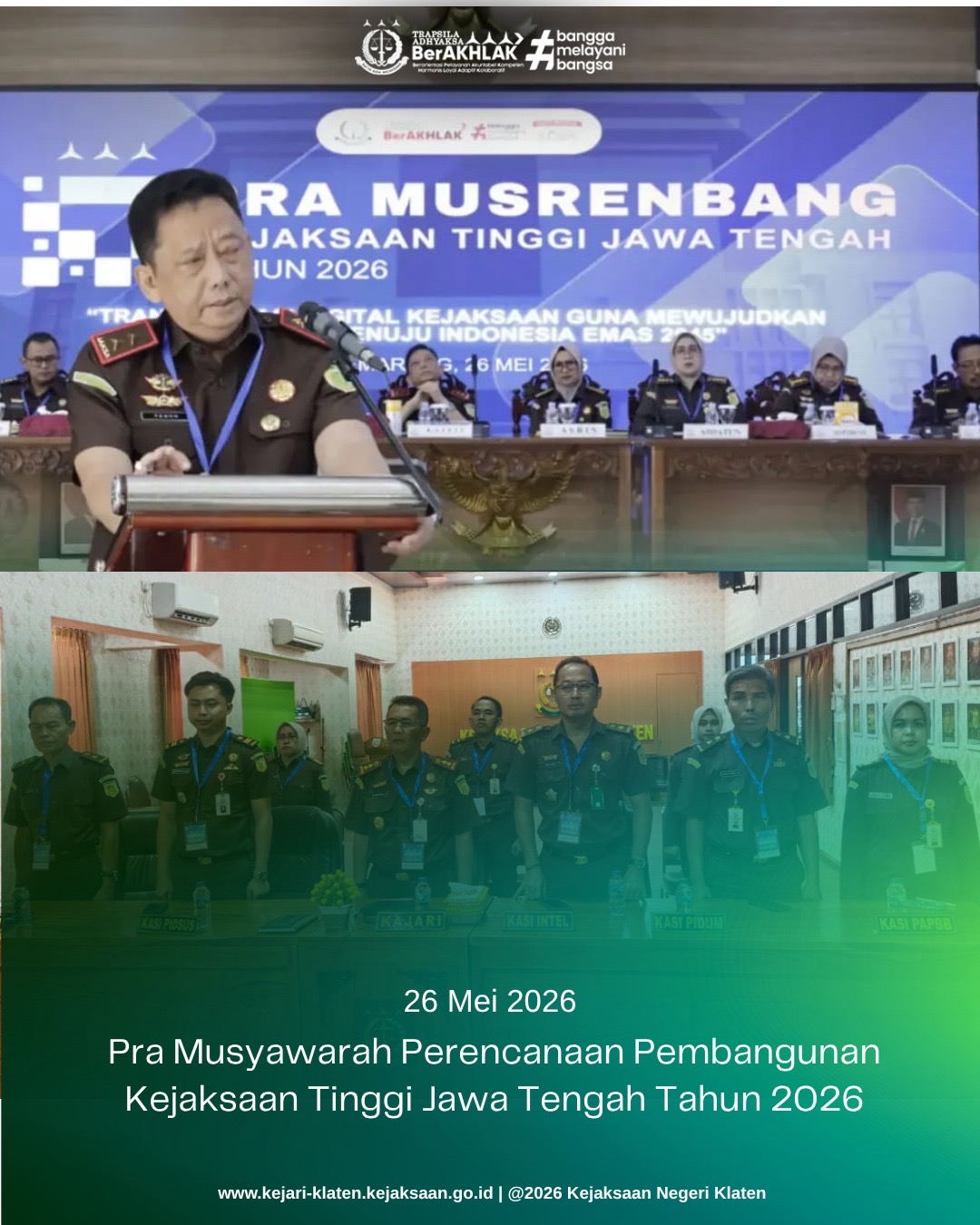 Pra Musyawarah Perencanaan Pembangunan Kejaksaan Tinggi Jawa Tengah Tahun 2026