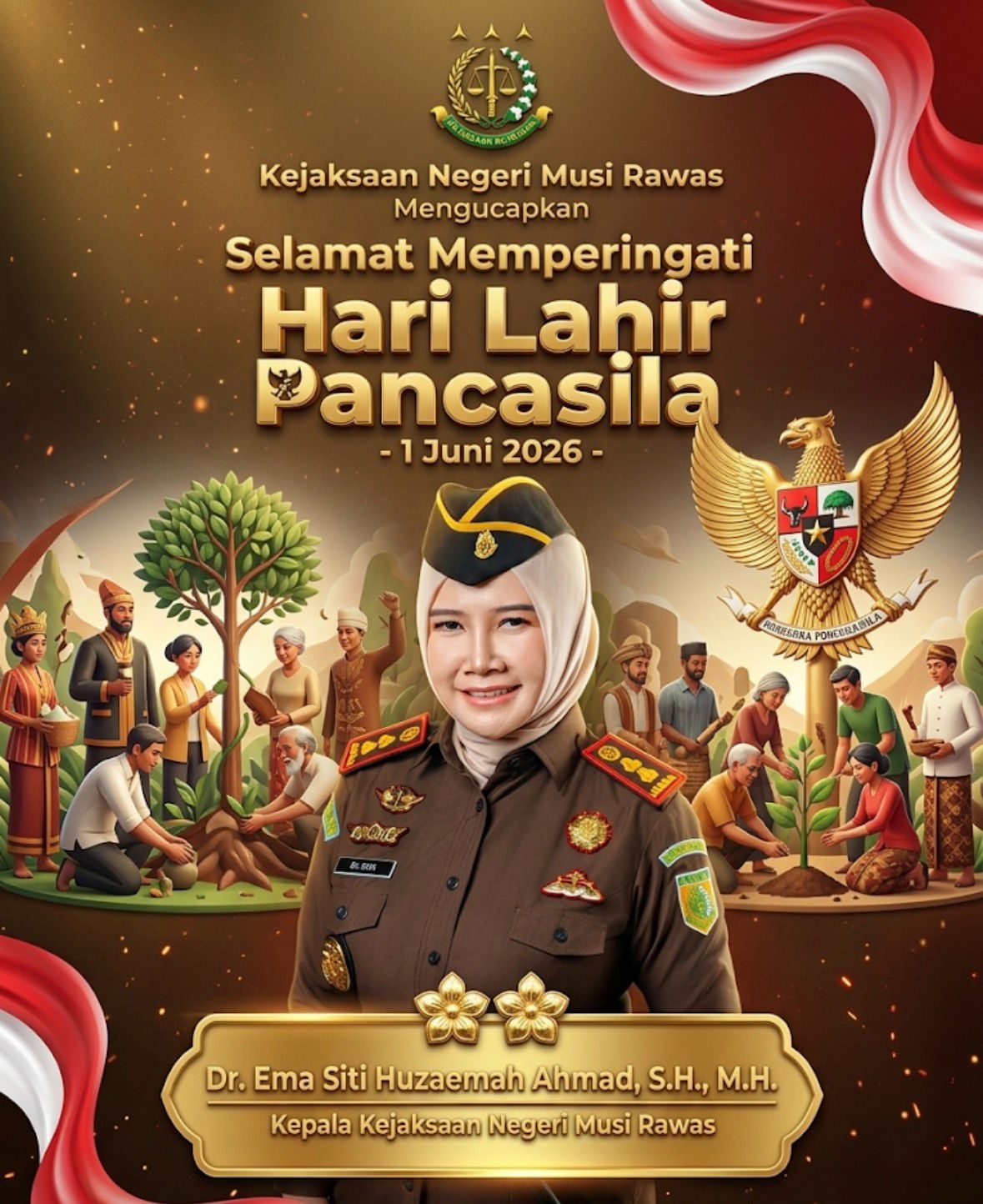 Kepala Kejaksaan Negeri Musi Rawas Mengucapkan Selamat Memperingati Hari Lahir Pancasila 1 Juni 2026