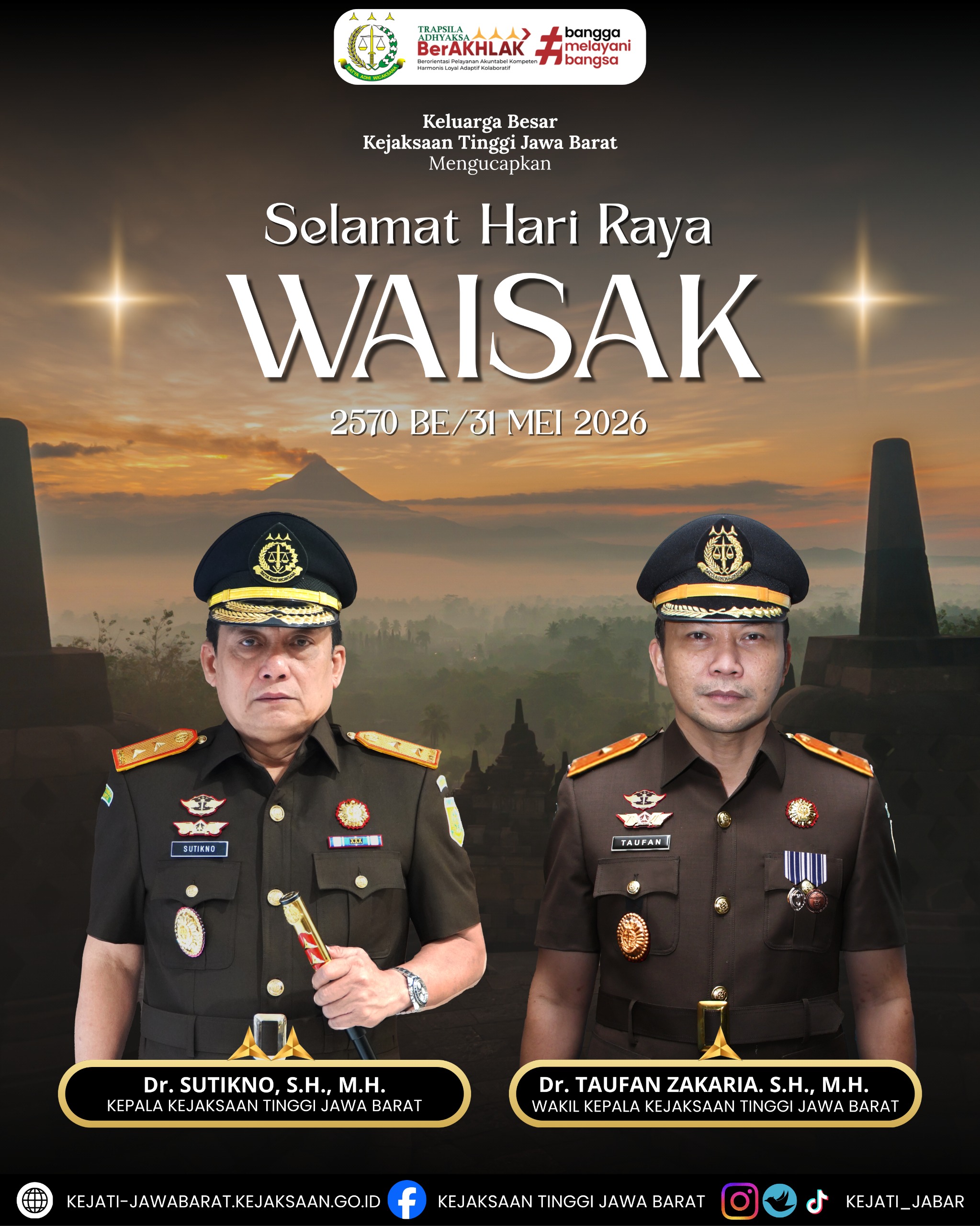 Selamat Hari Raya Waisak 2570 Buddhis Era kepada seluruh umat Buddha yang merayakan