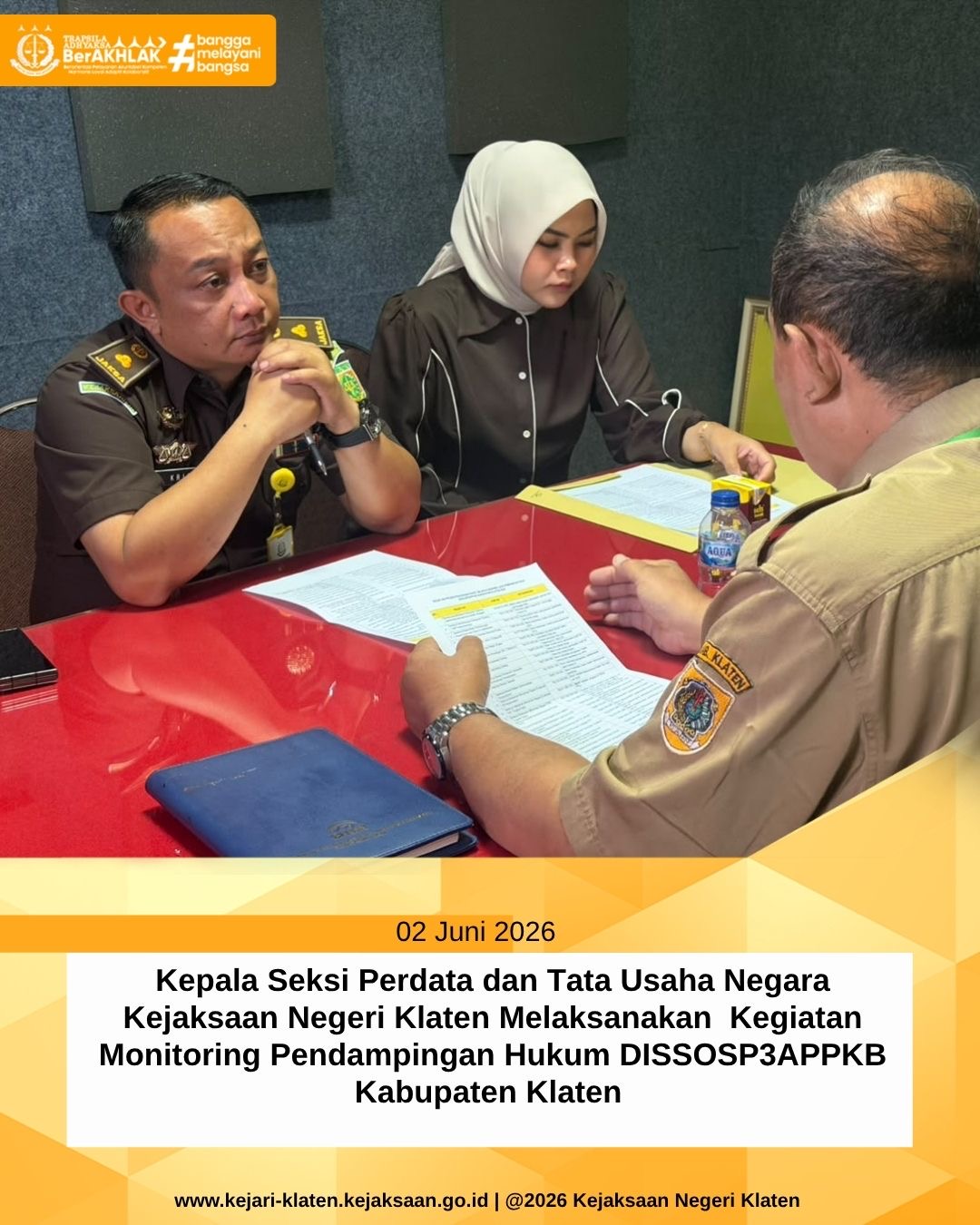 Monitoring Pendampingan Hukum DISSOSP3APPKB Kabupaten Klaten