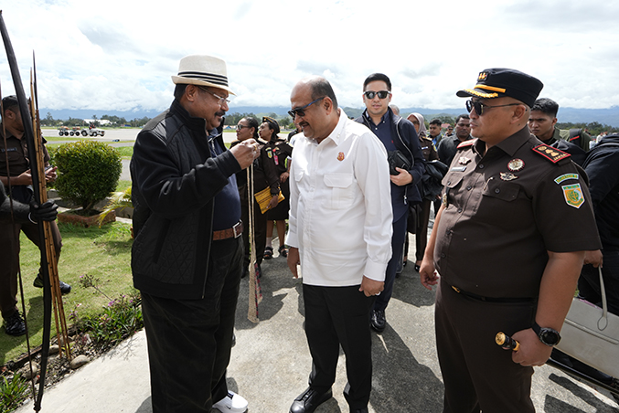 Gubernur Papua Pegunungan Sambut Kunjungan Kerja Kajati Papua di Wamena