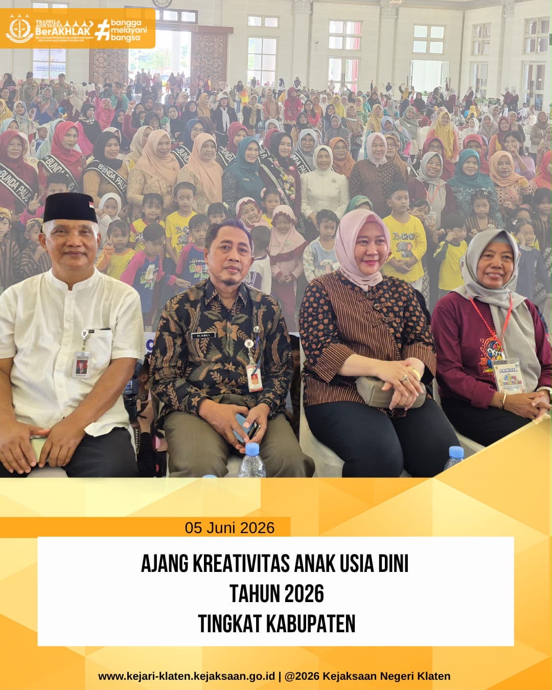 Undangan dalam Acara Ajang Kreativitas Anak Usia Dini Tahun 2026