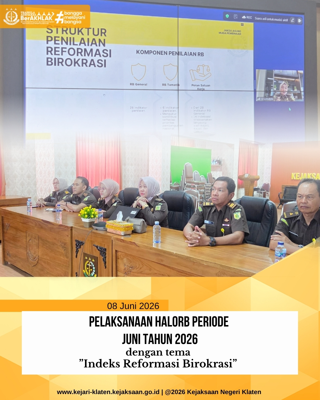 Pelaksanaan HaloRB Periode Juni Tahun 2026 untuk Satuan Kerja Wilayah berdasarkan Lampiran Surat Dinas Kepala Biro Perencanaan Nomor B-139C2Cr5062026)