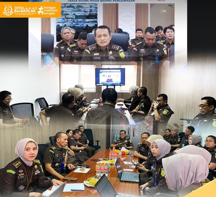 Tingkatkan Efektivitas dan Akuntabilitas Pengawasan Aswas Kejati Jabar Beserta Jajaran Mengikuti Sosialisasi Sistem Pemeriksaan Digital Terintegrasi Jaksa Agung Muda Bidang Pengawasan