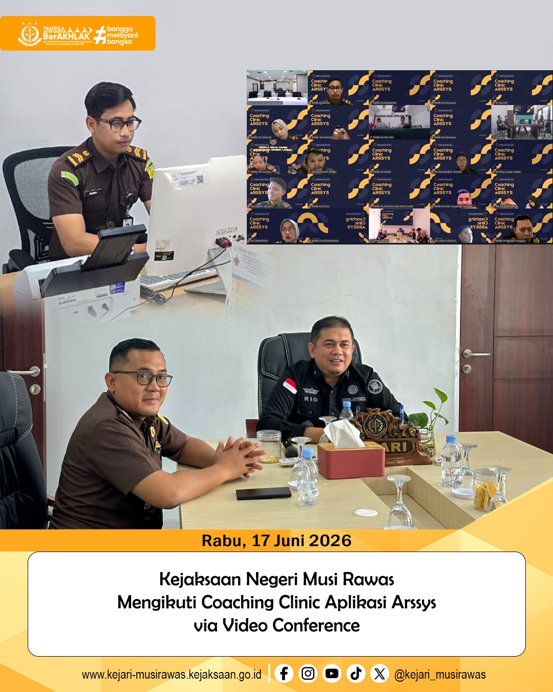 Plh Kajari Musi Rawas Bersama Jajaran Ikuti Coaching Clinic Aplikasi Arssys