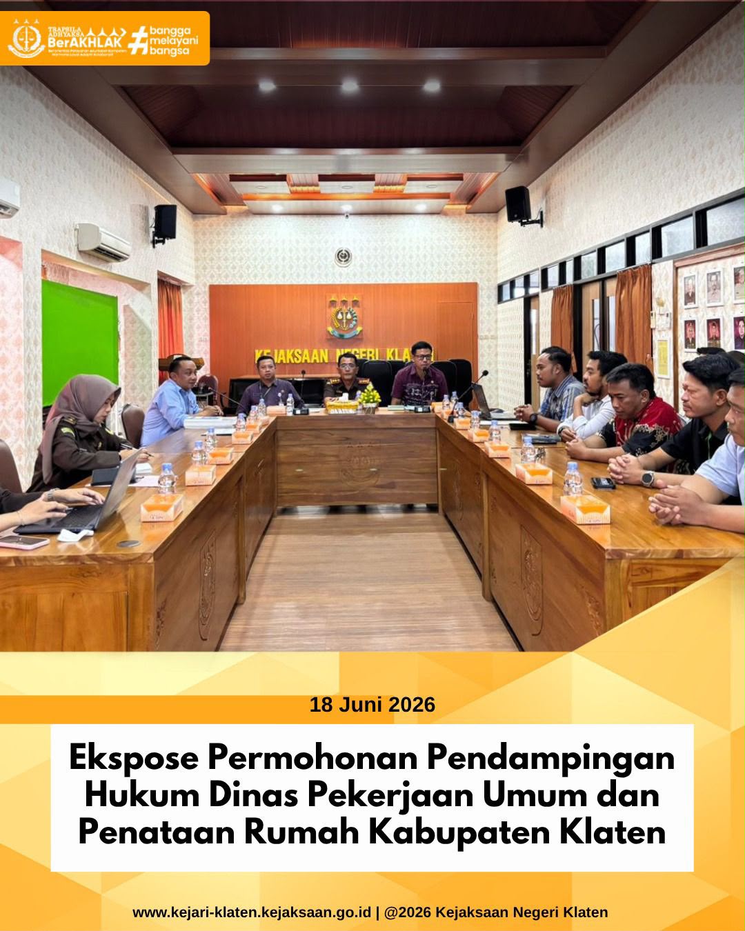 Ekspose terkait Permohonan Pendampingan Hukum dari Dinas Pekerjaan Umum dan Penataan Ruang Kabupaten Klaten