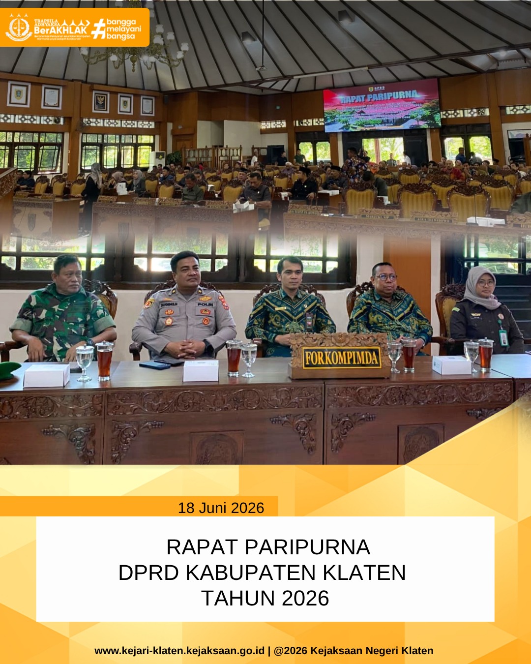 Rapat Paripurna DPRD Kabupaten Klaten Tahun 2026