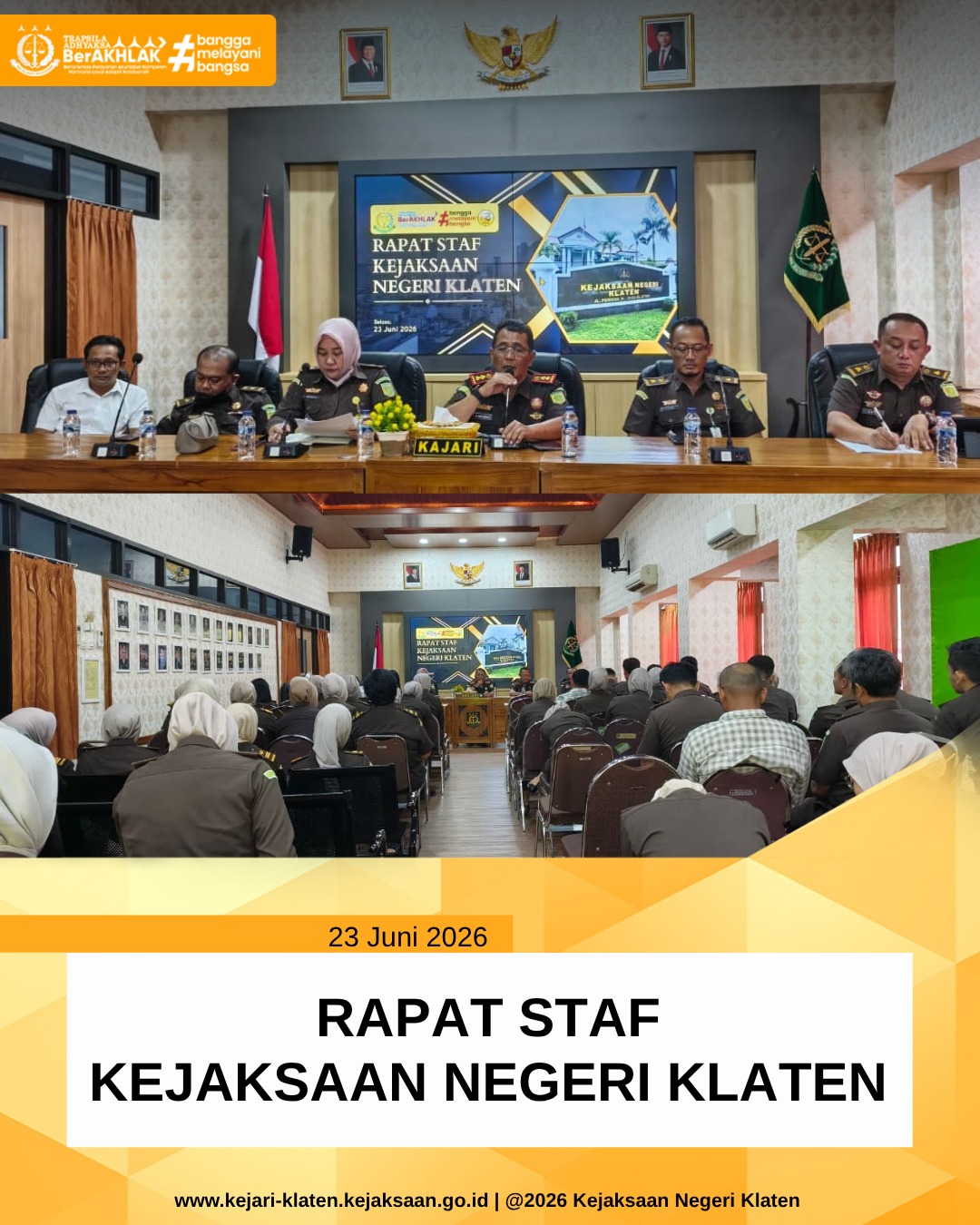 Pengarahan Kepala Kejaksaan Negeri Klaten