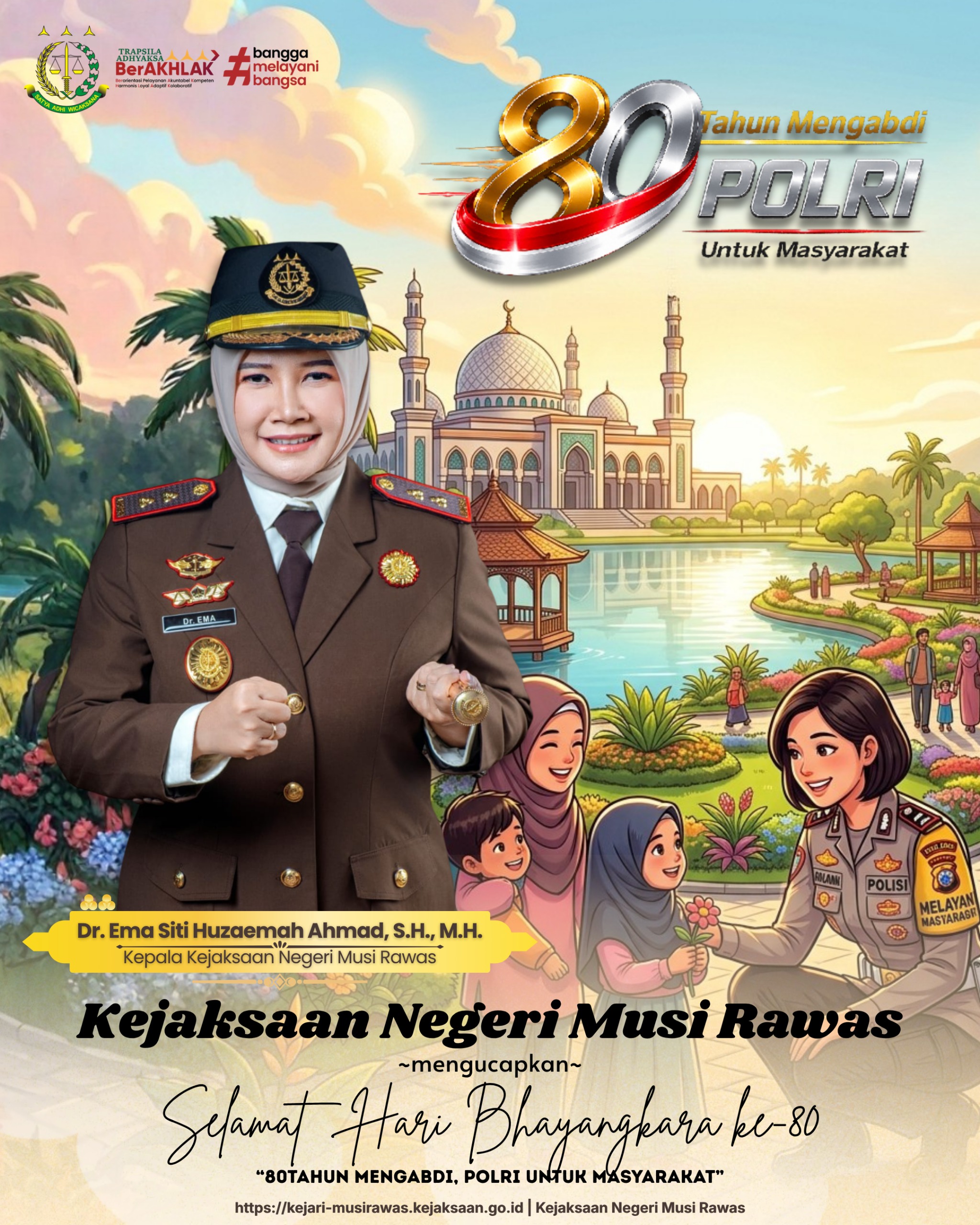 Kejari Musi Rawas Mengucapkan Selamat Hari Bhayangkara ke-80 80 Tahun Mengabdi Polri untuk Masyarakat