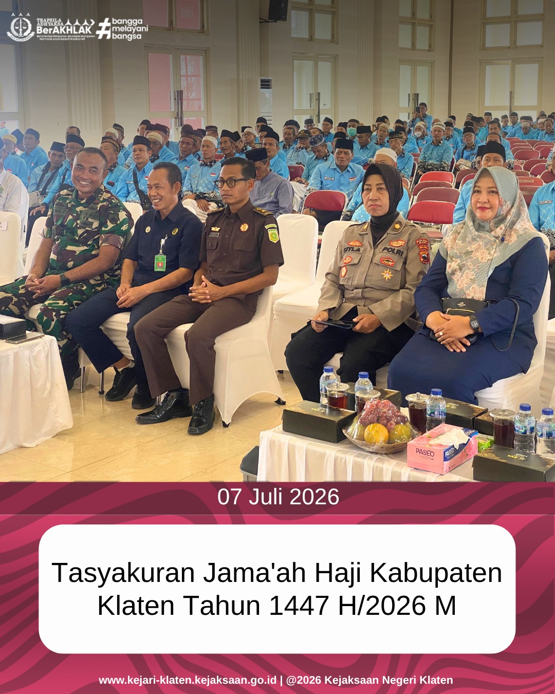 Tasyakuran Jamaah Haji Kabupaten Klaten Tahun 1447 H2026 M