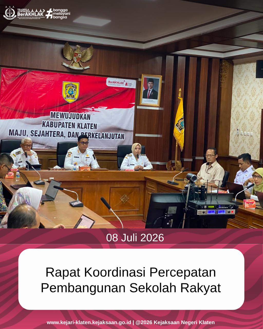 Rapat Koordinasi Percepatan Pembangunan Sekolah Rakyat