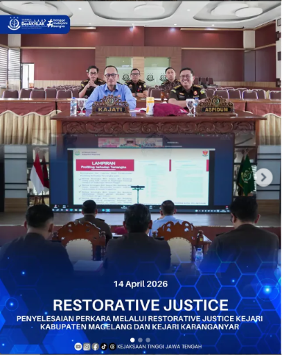 Penyelesaian Perkara melalui Restorative Justice Kejari Kabupaten Magelang dan Kejari Karanganyar