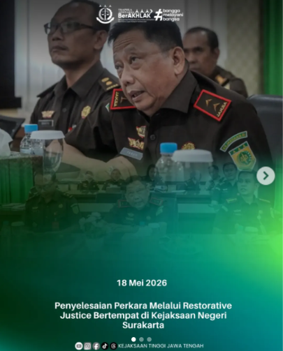 Penyelesaian Perkara Melalui Restorative Justice bertempat di Kejaksaan Negeri Surakarta