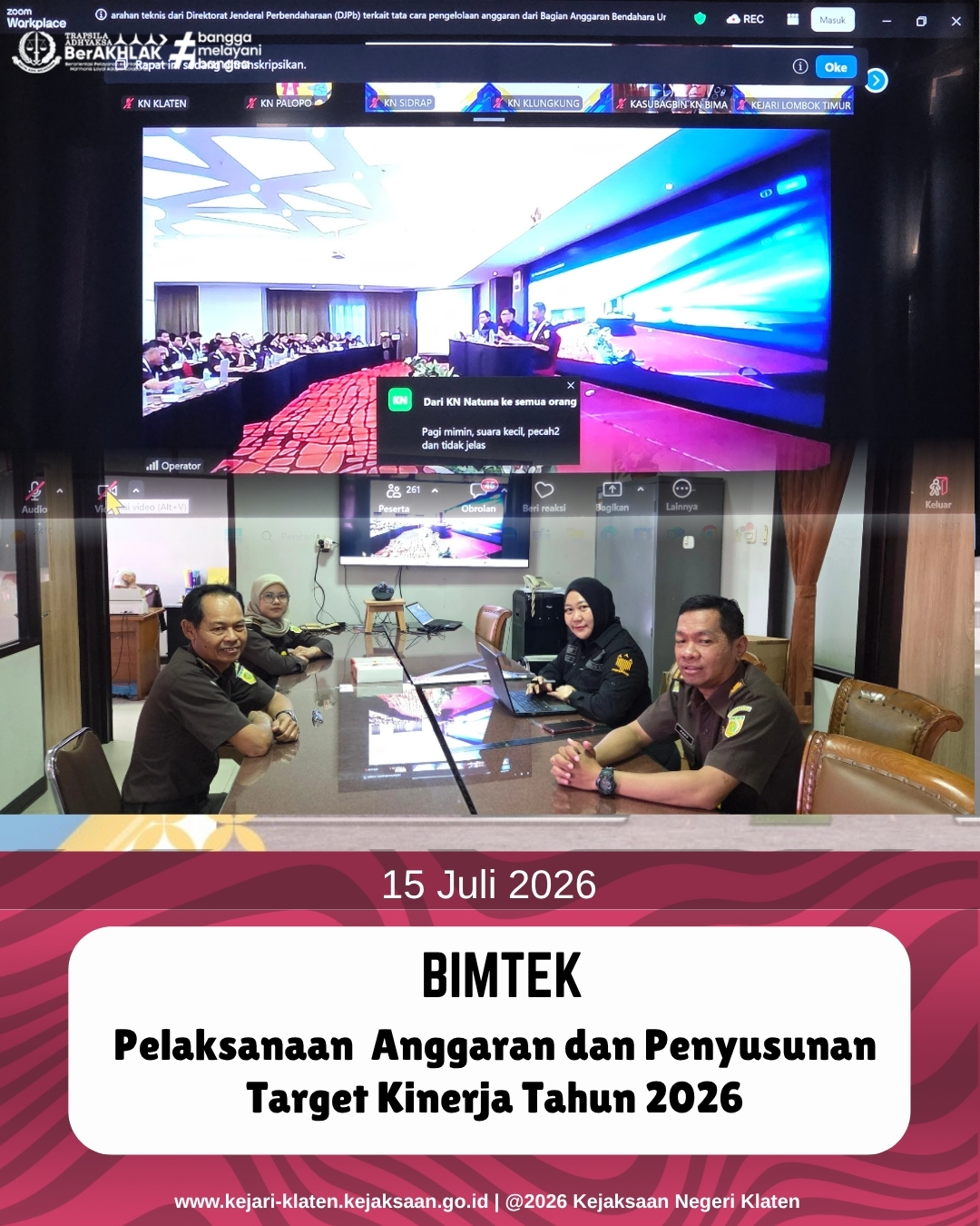 Bimbingan Teknis Bimtek) Pelaksanaan Anggaran dan Penyusunan Target Kinerja Tahun 2026