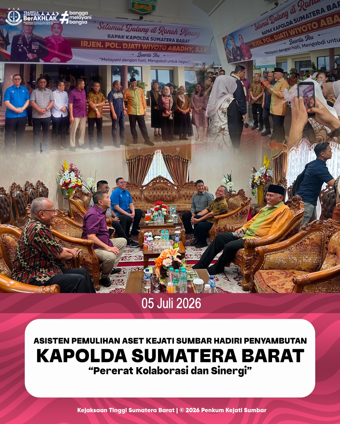 Penyambutan Kapolda Sumatera Barat