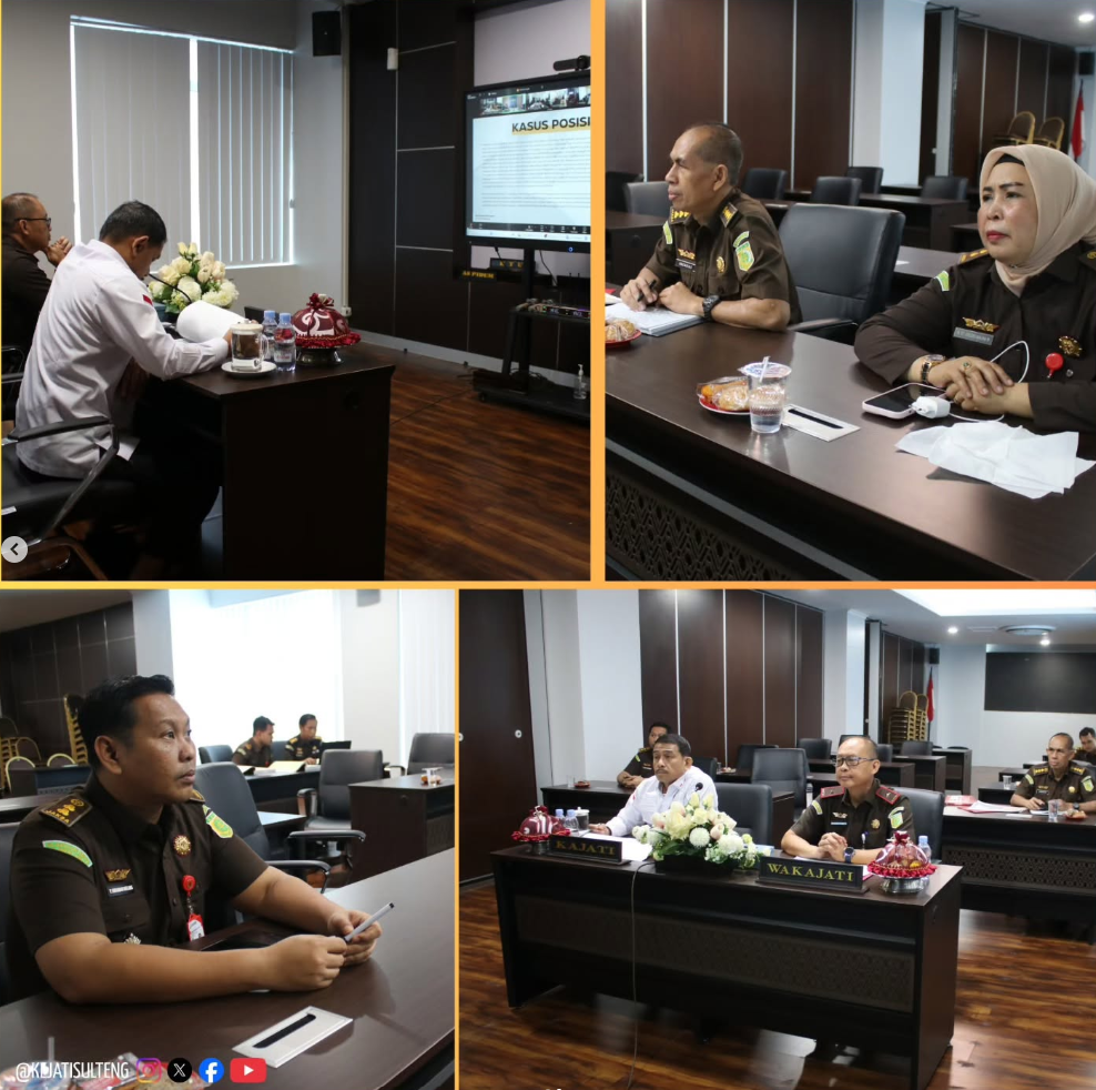 KAJATI SULTENG ZULLIKAR TANJUNG KEMBALI MEMIMPIN EKSPOSE PLEA BARGAIN PERKARA DARI KEJARI SIGI