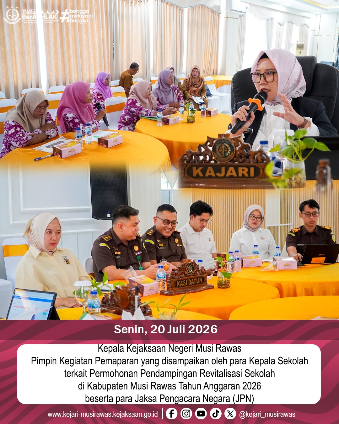 Kawal Pembenahan Sekolah Dr Ema Siti Huzaemah Pimpin Pemaparan Revitalisasi Sekolah di Musi Rawas