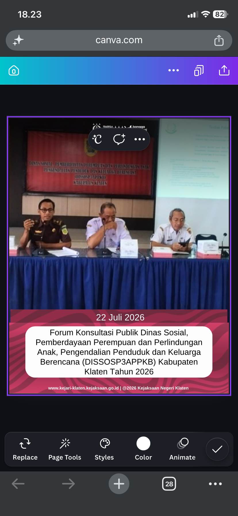 Forum Konsultasi Publik Dinas Sosial Pemberdayaan Perempuan dan Perlindungan Anak Pengendalian Penduduk dan Keluarga Berencana DISSOSP3APPKB) Kabupaten Klaten Tahun 2026