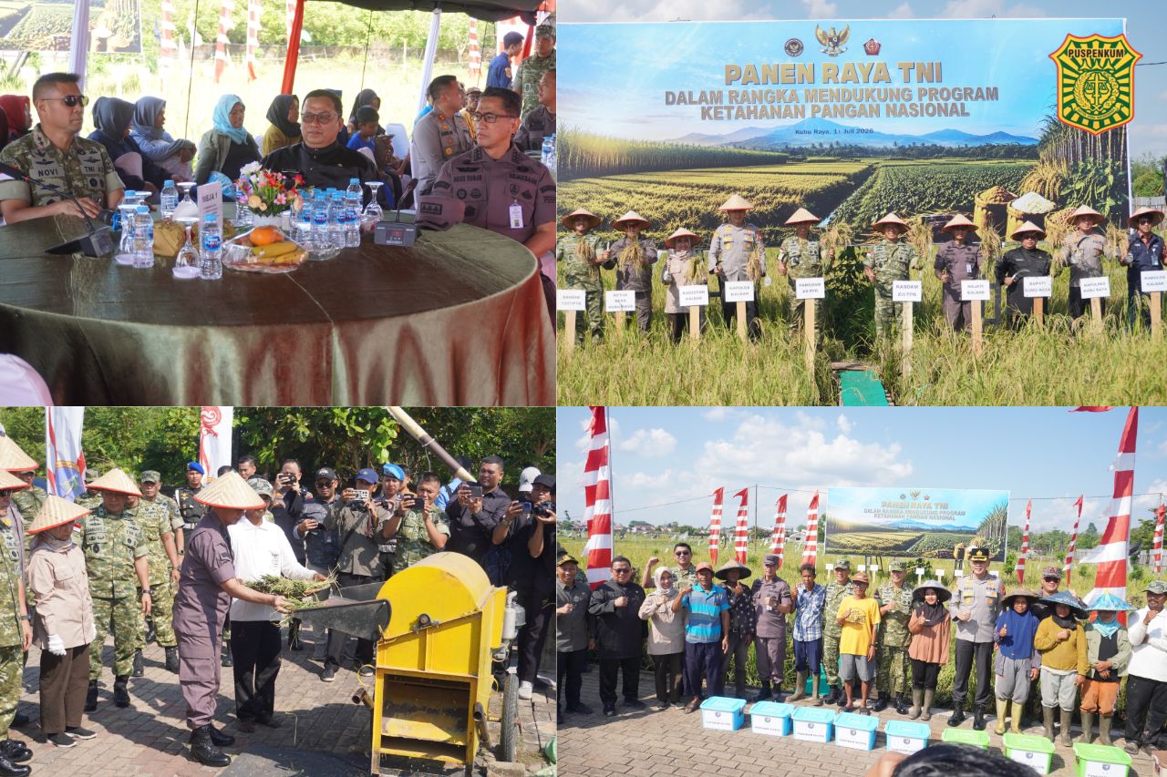 Kejati Kalbar Hadiri Panen Raya Ketahanan Pangan TNI dan Perkuat Sinergi Wujudkan Swasembada Pangan