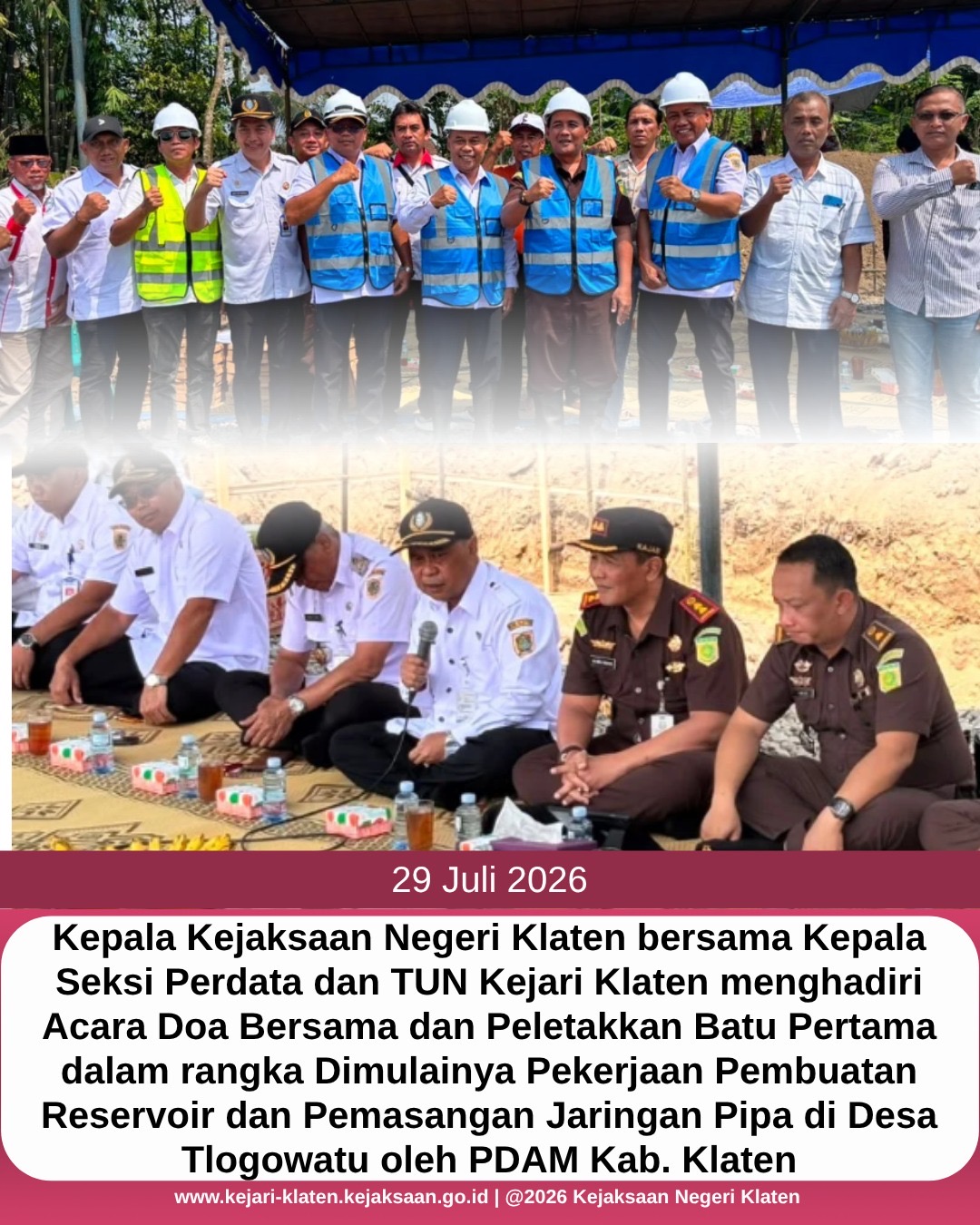 Acara Doa Bersama dan Peletakkan Batu Pertama