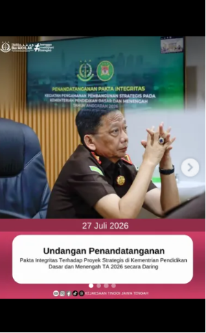 Pakta Integritas terhadap Proyek Strategis di Kementerian Pendidikan Dasar dan Menengah Tahun Anggaran 2026