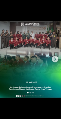 Kunjungan Belajar dan Studi Lapangan Universitas Pertahanan RI pada Kejaksaan Tinggi Jawa Tengah