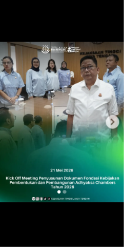 Kick Off Meeting Penyusunan Dokumen Fondasi Kebijakan Pmebentukan dan Pmebangunan Adhyaksa Chambers Tahun 2026