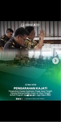 PENGARAHAN KAJATI Pengarahan Kepala Kejaksaan Tinggi Jawa Tengah Kepada Bidang Intelijen Kejari se-Jawa Tengah terkait Program Jaga Desa dan Jaga MBG