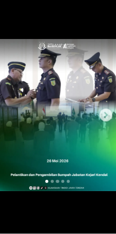 Pelantikan dan Pengambilan Sumpah Jabatan Kejari Kendal
