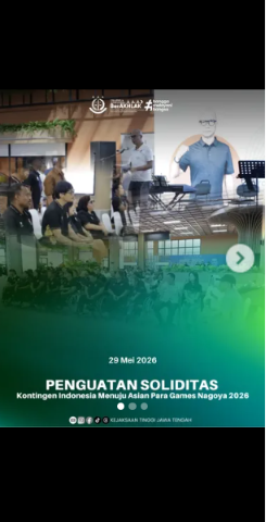 PENGUATAN SOLIDARITAS Kontingan Indoensia Menuju Asian Para Games Nagoya 2026