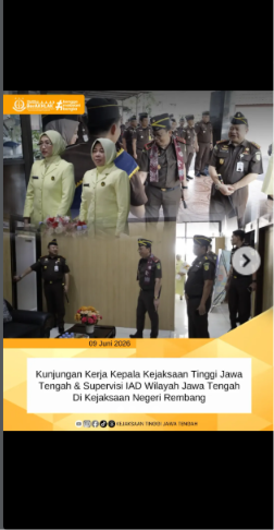 Kunjungan Kerja Kepala Kejaksaan Tinggi Jawa Tengah  Supervisi IAD Wilayah Jawa Tengah Di Kejaksaan Negeri Rembang