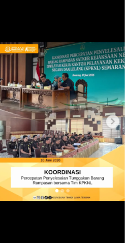 KOORDINASI Percepatan Penyelesaian Tunggakan Barang Rampasan bersama Tim KPKNL