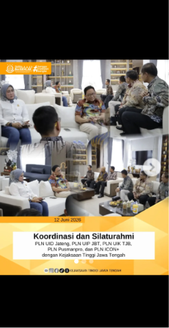 Koordinasi dan Silaturahmi PLN UID Jateng PLN  UIP JBT PLN UIK TJBPLN Pusmanpro dan PLN ICON+ dengan Kejaksaan Tinggi Jawa Tengah