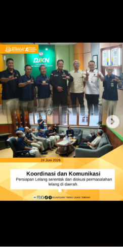 Koordinasi dan Komunikasi Persiapan Lelang serentak dan diskusi permasalahan lelang di daerah